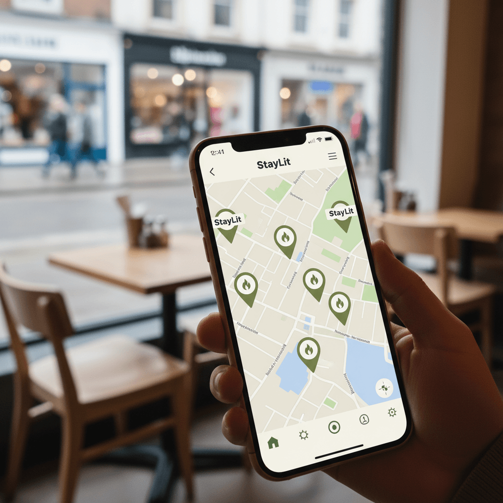 Map showing StayLit machine locations in Magherafelt